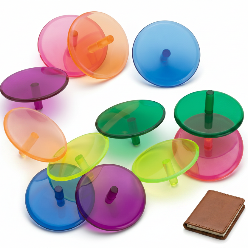 High-Visibility Neon Golf Ball Markers (12 Pack) – 24mm Durable Plastic