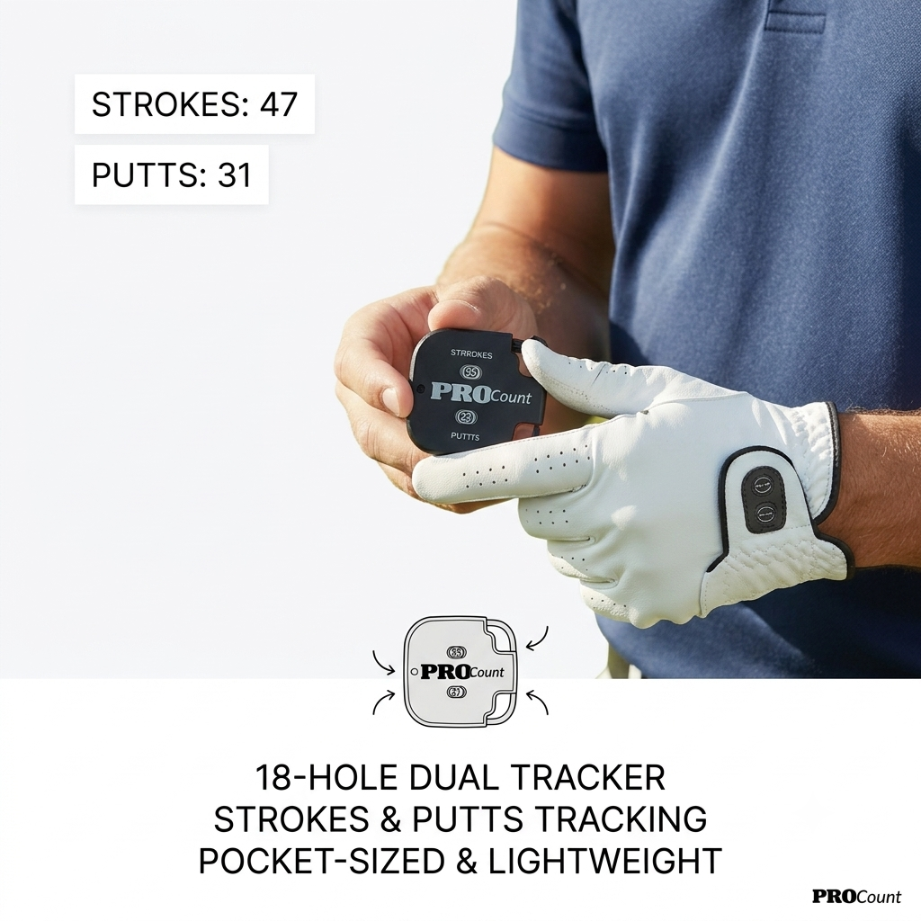 PRO Count Golf Score Tracker | Dual Stroke & Putt Counter