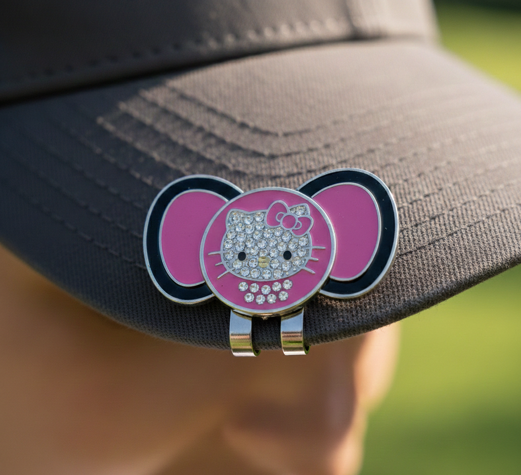 Hello Kitty Couture Golf Set – Shimmering Magnetic Hat Clip & Ball Markers