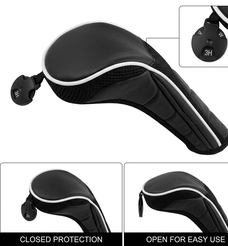 Premium Magnetic Hybrid Golf Club Headcover