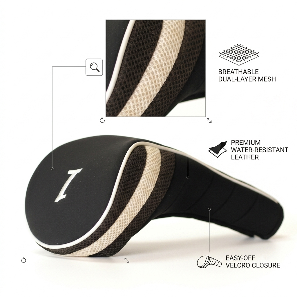 Premium Magnetic Driver Cover – Ultimate On-Course Protection