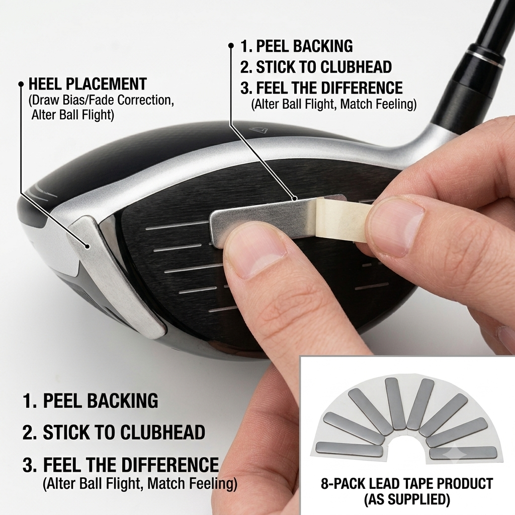 Lead Golf Club Weight Strips | 3g Self-Adhesive Swing Weights (8-Pack)