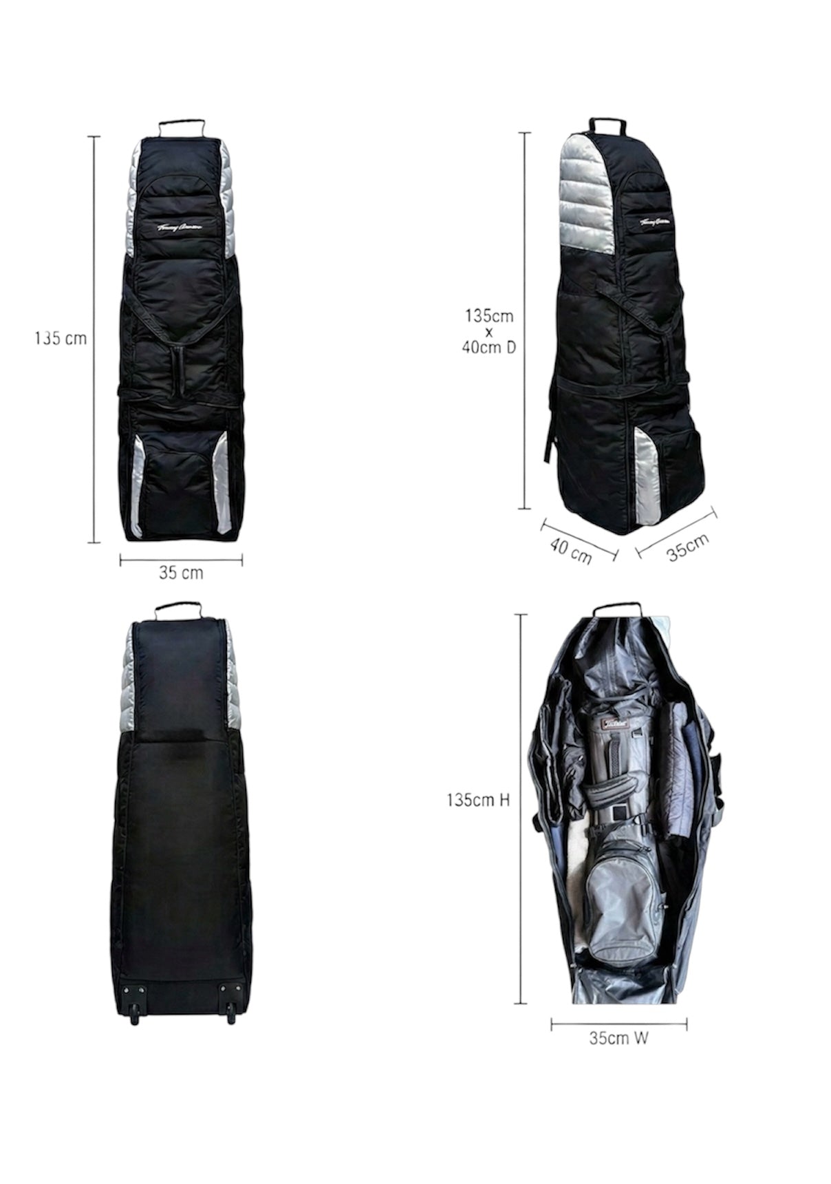 Pro-Travel Dual-Wheel Golf Bag Cover