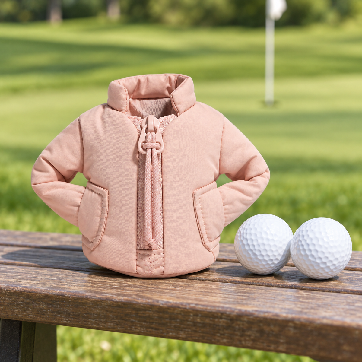 adidas Jacket-Style Two-Ball Pouch — Blush Pink — use context