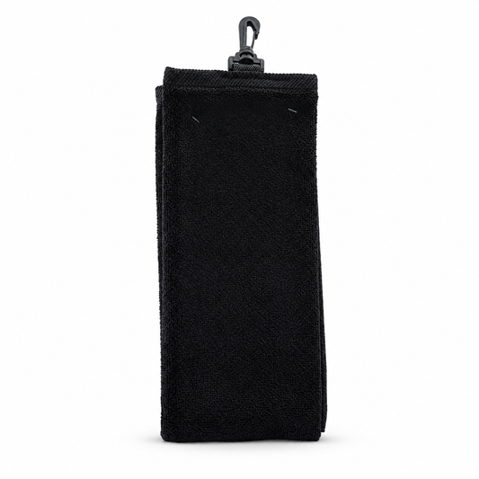 Black Golf Towel with Clip