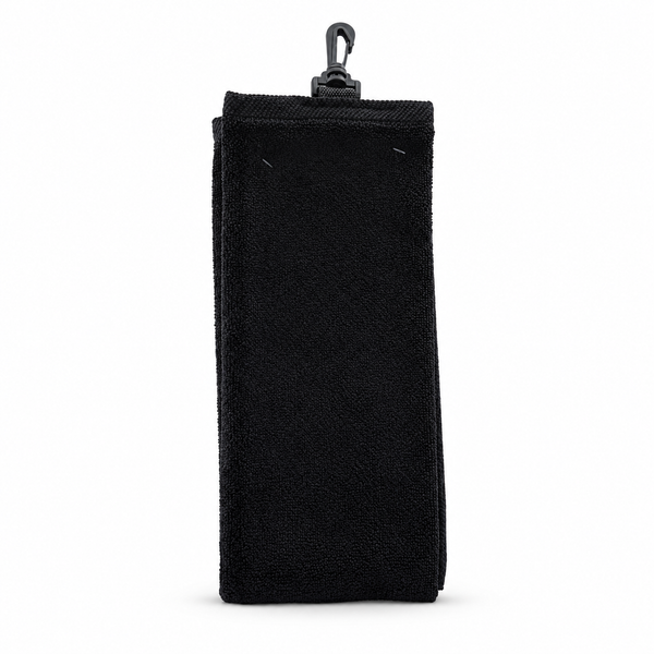 Black Golf Towel with Clip