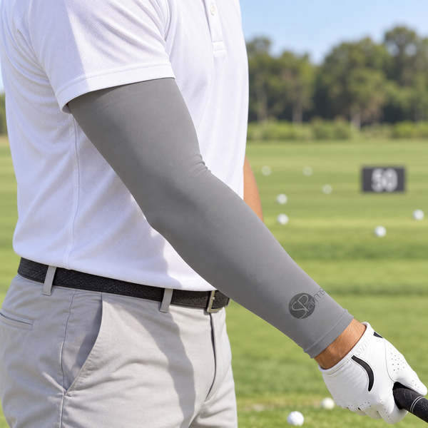 SParms Grey Golf Arm Sleeve —(Large)