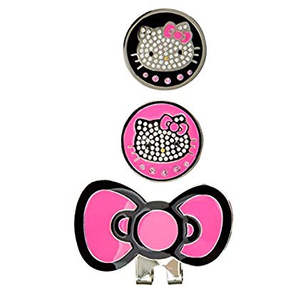 Hello Kitty Couture Golf Set – Shimmering Magnetic Hat Clip & Ball Markers